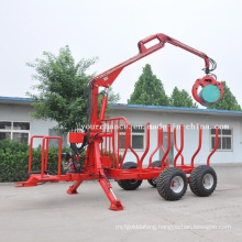 Ce Certificate Zm5004 Log Loading Trailer with Crane for Sale